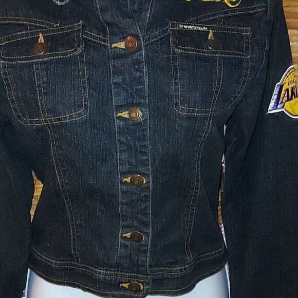 Los Angeles Lakers Denin  Jacket M - Picture 7 of 14
